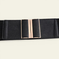 Blanche - Ceinture large élastique à boucle barre