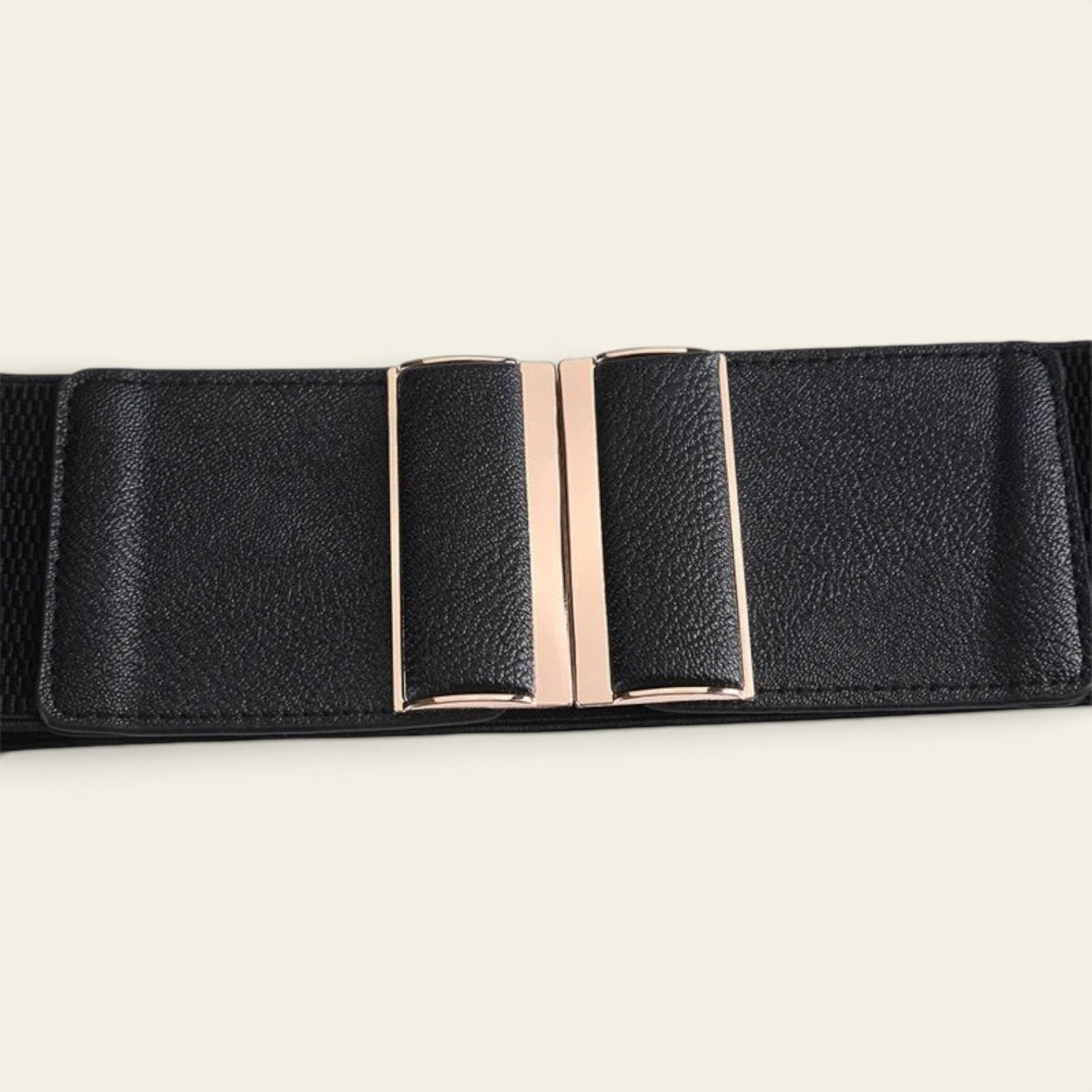 Blanche - Ceinture large élastique à boucle barre
