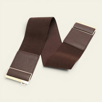 Blanche - Ceinture large élastique à boucle barre