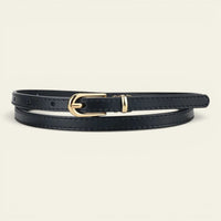 Bérénice - Ceinture ultra-fine en cuir à boucle dorée