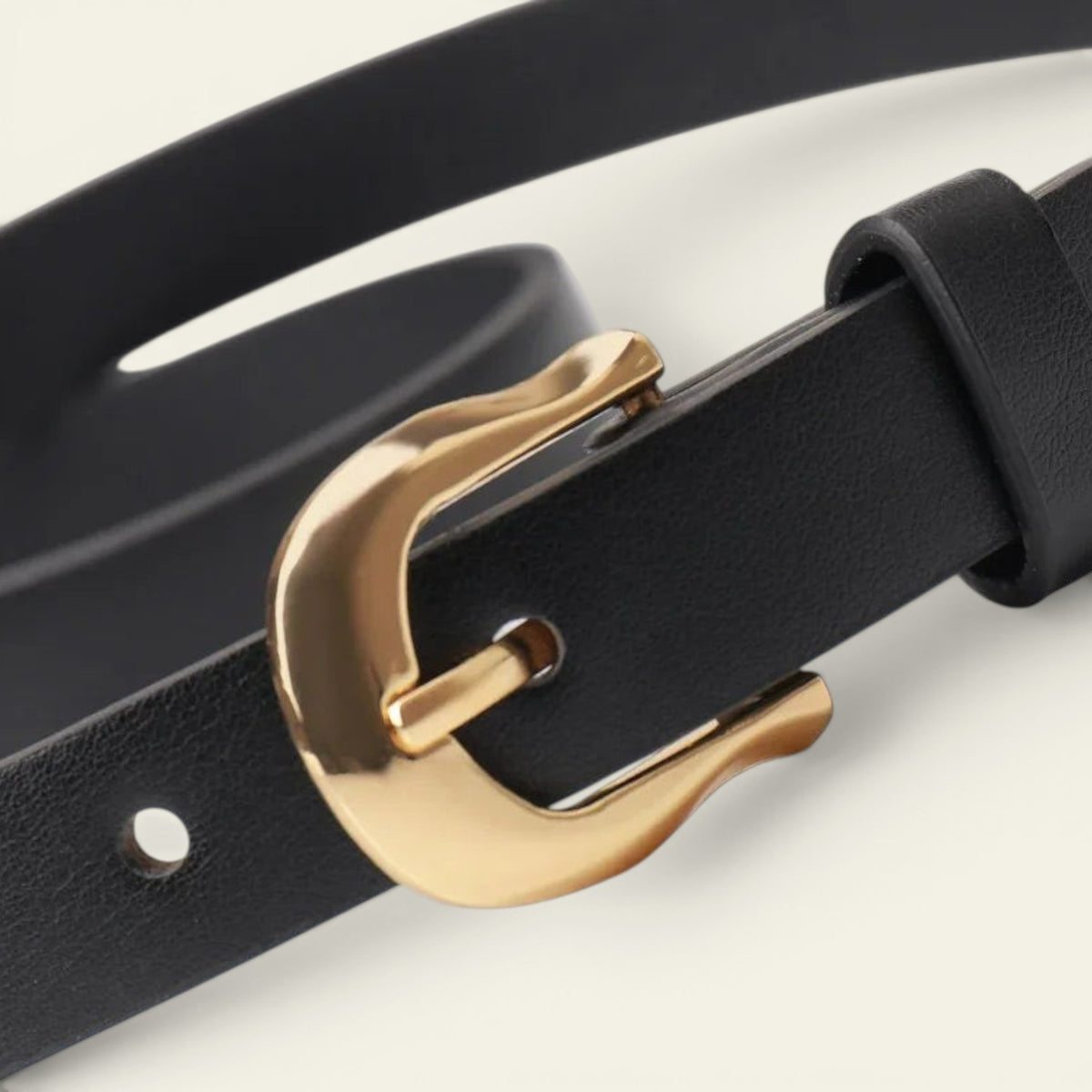 Léa - Ceinture très fine à boucle dorée