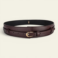 Alix - Ceinture large à fine lanière et boucle en U