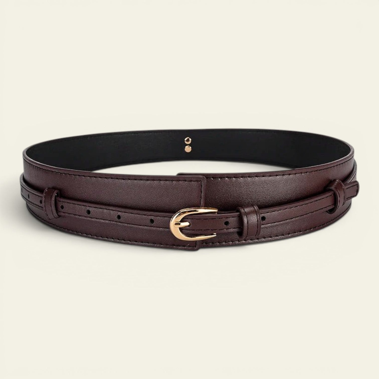 Alix - Ceinture large à fine lanière et boucle en U