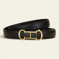 Garance - Ceinture fine à boucle motif dorée