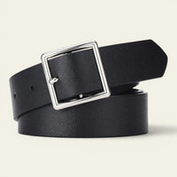 Anaïs - Ceinture classique à boucle carrée argentée