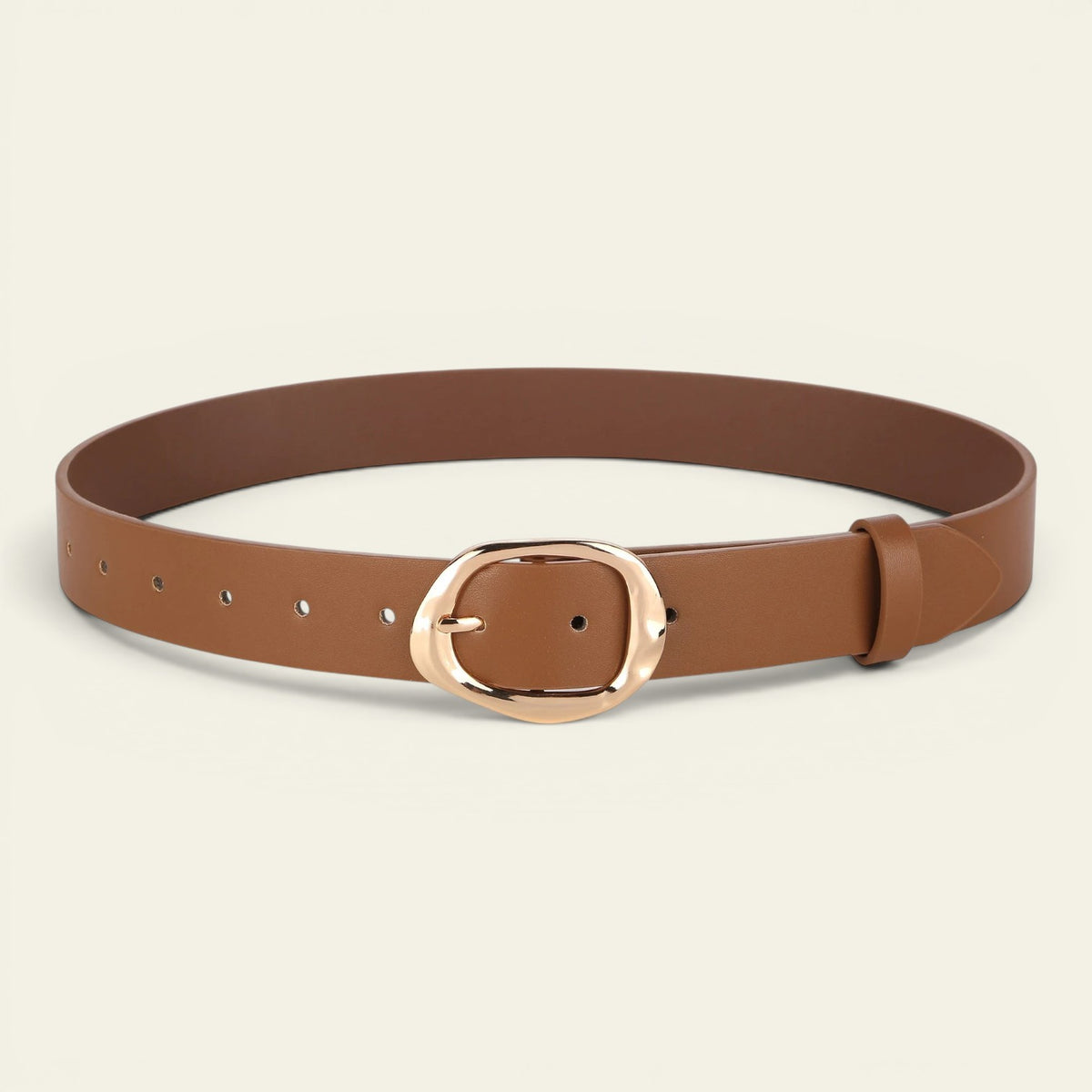 Amandine - Ceinture rétro à boucle ovale dorée