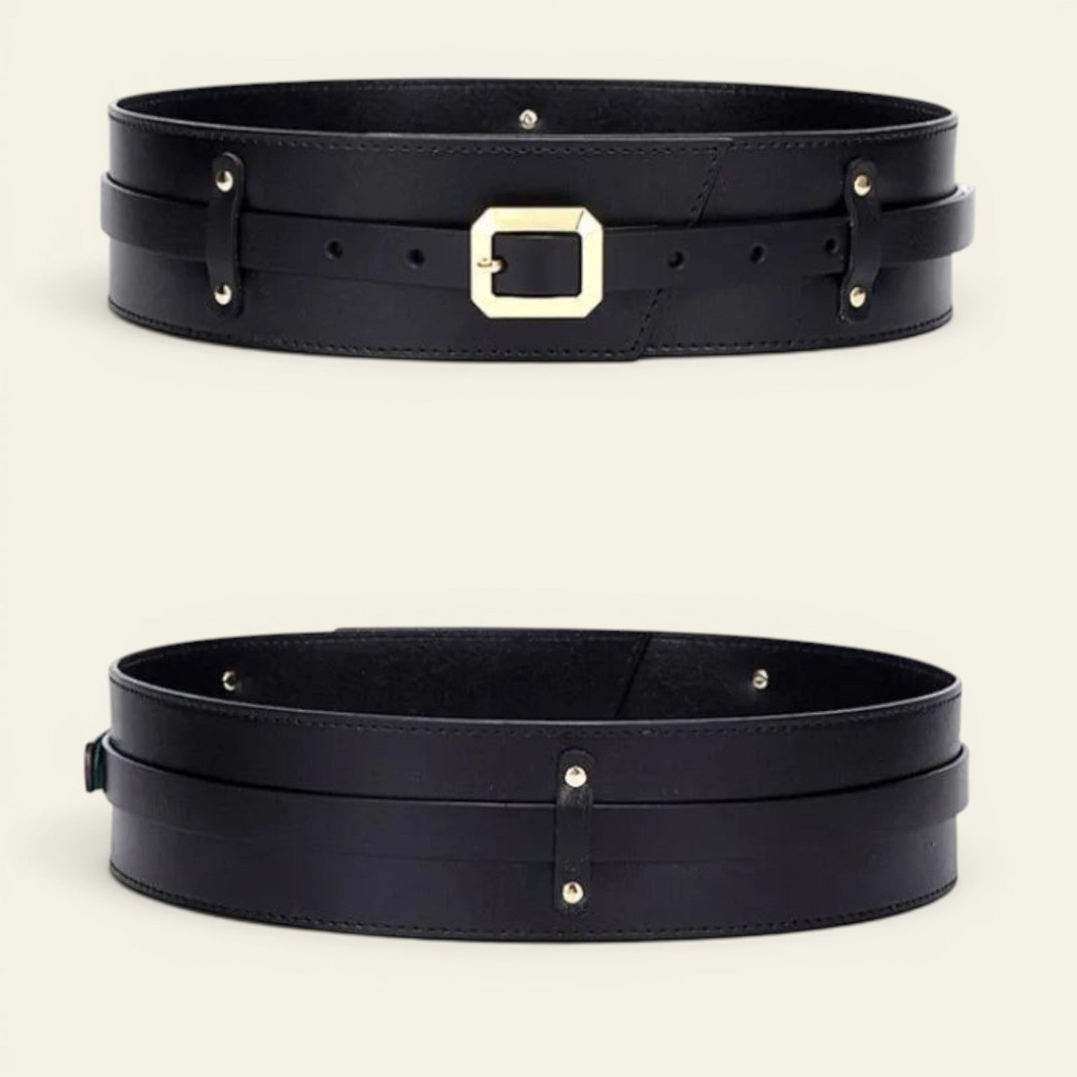 Alexandra - Ceinture large en cuir à nouer