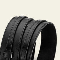 Alix - Ceinture large à fine lanière et boucle en U