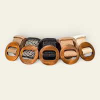 Bastienne - Ceinture large en paille à boucle bois