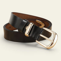 Angélique - Ceinture classique en cuir à boucle dorée