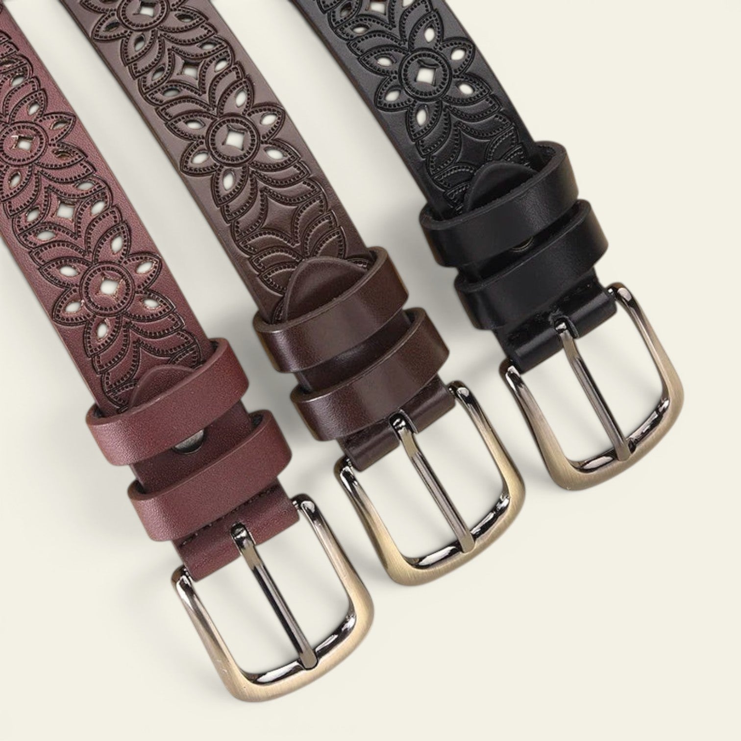 Capucine - Ceinture ajourée à motif floral