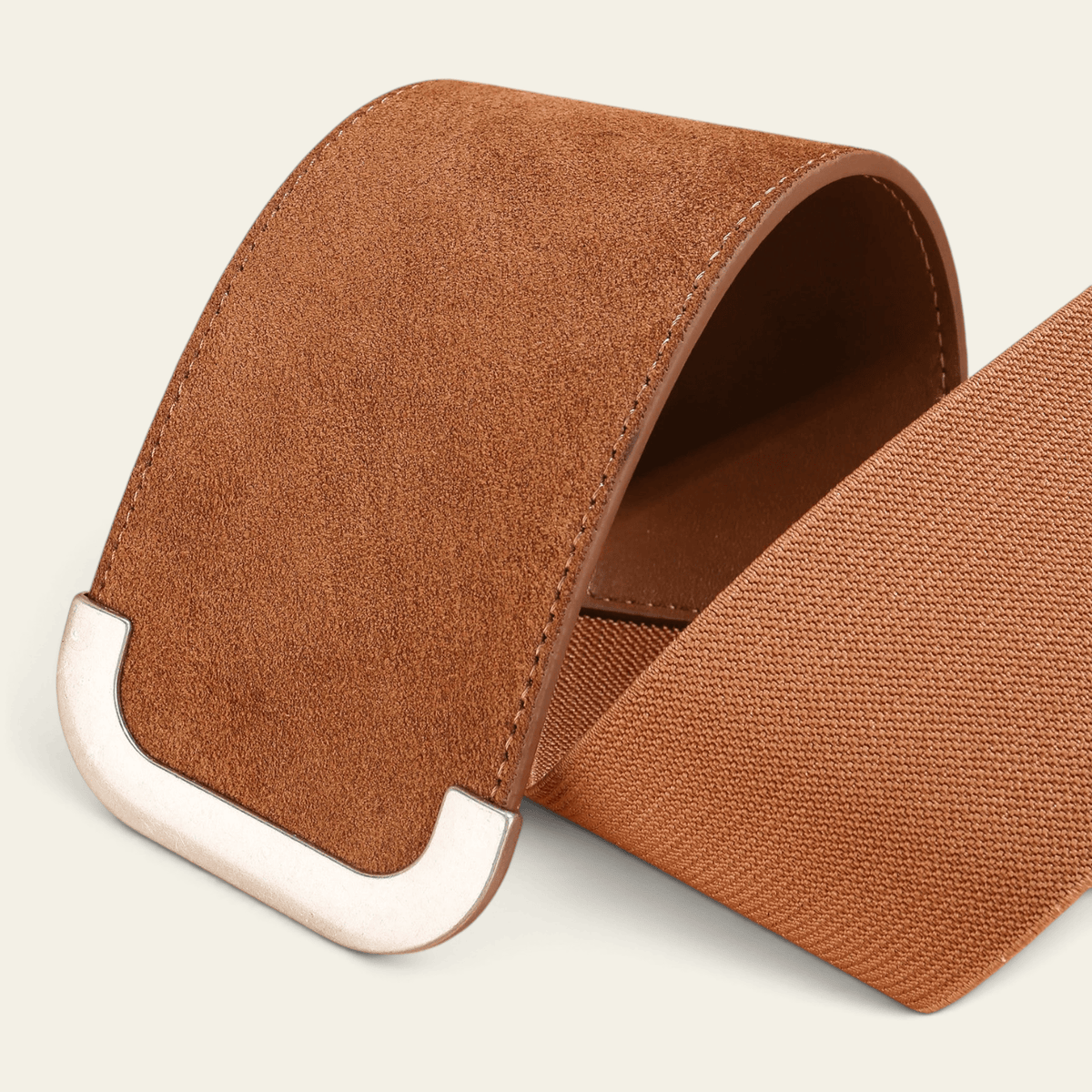 La Ceinture Pour Femme Adrienne - Ceinture corset large en cuir à fermoir argenté