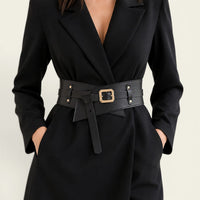 La Ceinture Pour Femme Alexandra - Ceinture large en cuir à nouer
