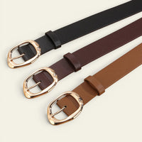 La Ceinture Pour Femme Amandine - Ceinture rétro à boucle ovale dorée