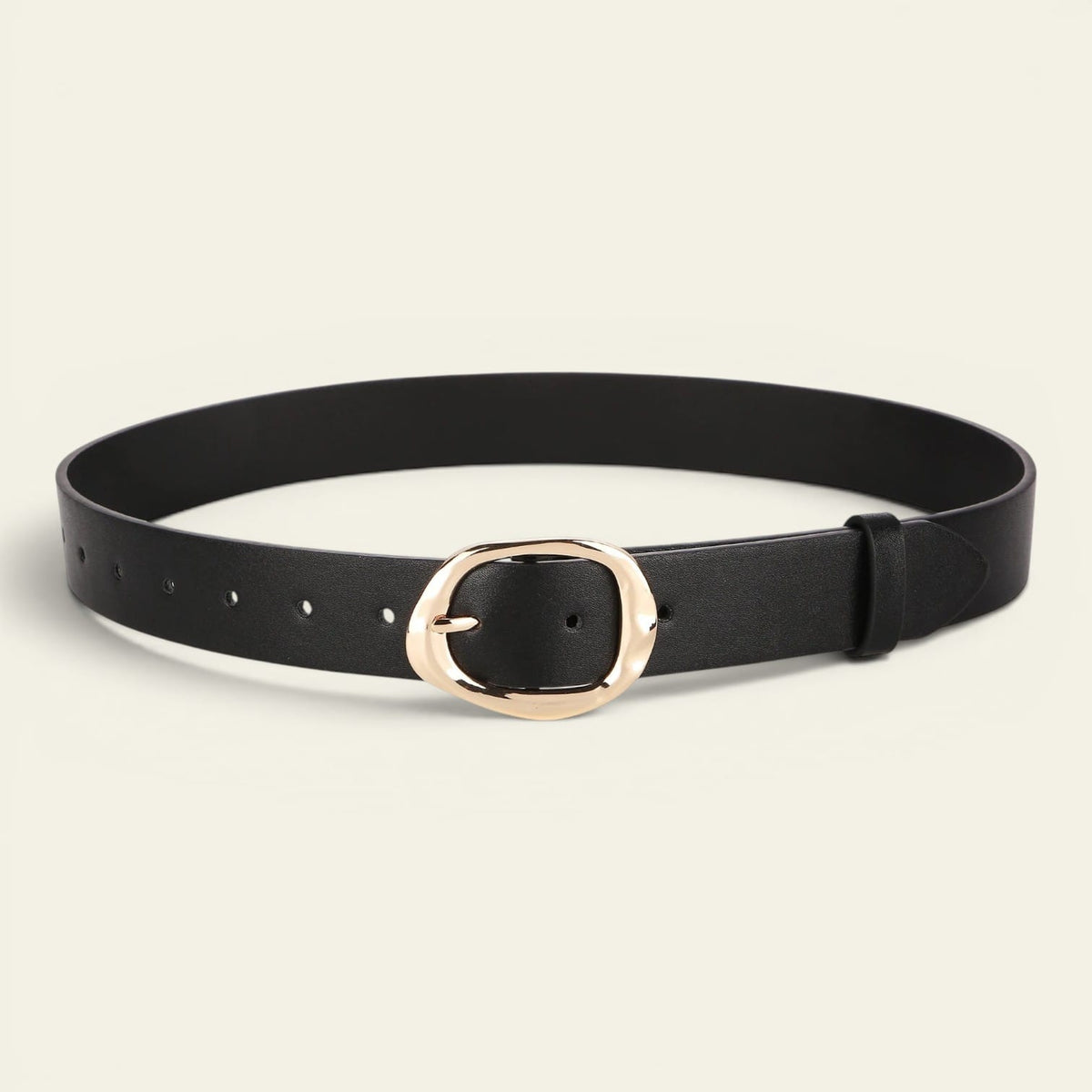 La Ceinture Pour Femme Amandine - Ceinture rétro à boucle ovale dorée