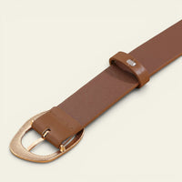 La Ceinture Pour Femme Amandine - Ceinture rétro à boucle ovale dorée