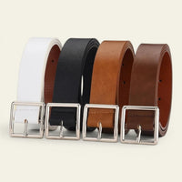 La Ceinture Pour Femme Anaïs - Ceinture classique à boucle carrée argentée