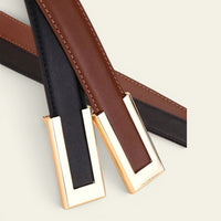La Ceinture Pour Femme Apolline - Ceinture fine en cuir à boucle dorée
