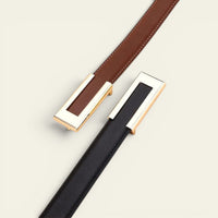 La Ceinture Pour Femme Apolline - Ceinture fine en cuir à boucle dorée
