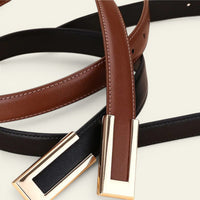 La Ceinture Pour Femme Apolline - Ceinture fine en cuir à boucle dorée