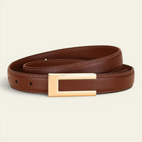 La Ceinture Pour Femme Apolline - Ceinture fine en cuir à boucle dorée