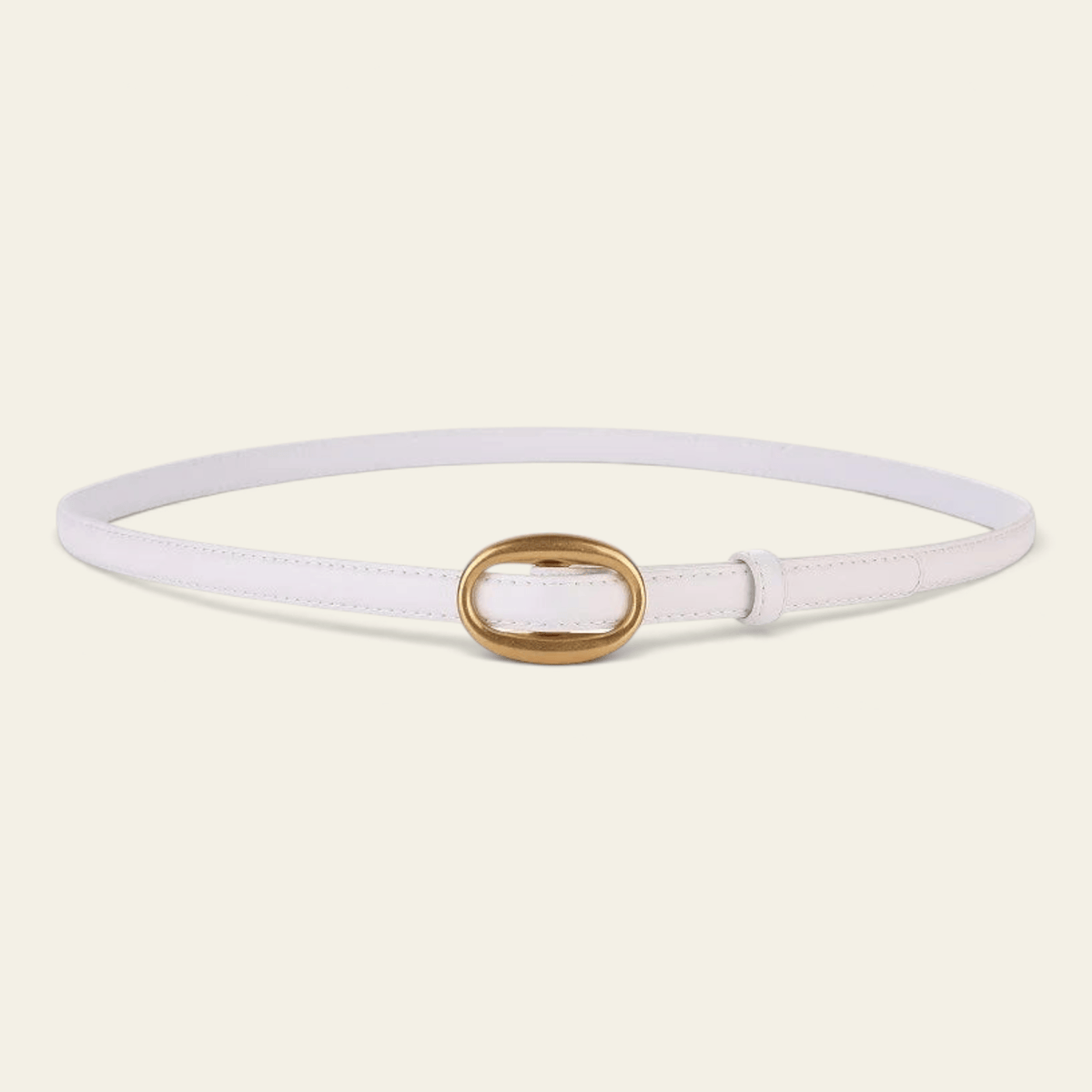 La Ceinture Pour Femme Ariane - Ceinture fine en cuir à boucle ovale dorée