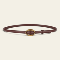 La Ceinture Pour Femme Ariane - Ceinture fine en cuir à boucle ovale dorée