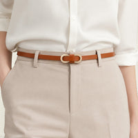 La Ceinture Pour Femme Aurore - Ceinture ultra-fine à boucle anneau doré
