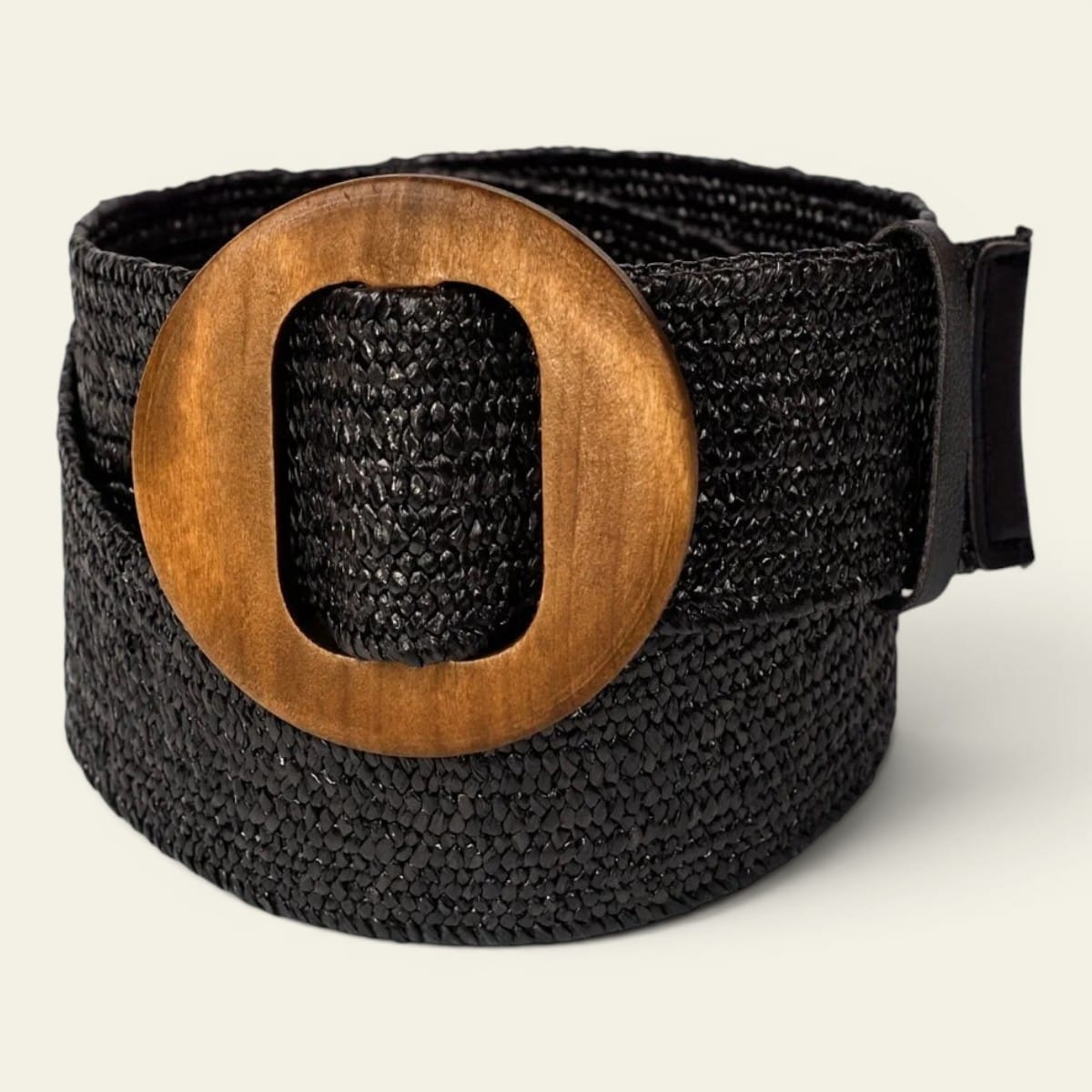 La Ceinture Pour Femme Bastienne - Ceinture large en paille à boucle bois