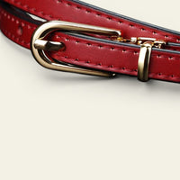 La Ceinture Pour Femme Bérénice - Ceinture ultra-fine en cuir à boucle dorée
