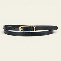 La Ceinture Pour Femme Bérénice - Ceinture ultra-fine en cuir à boucle dorée