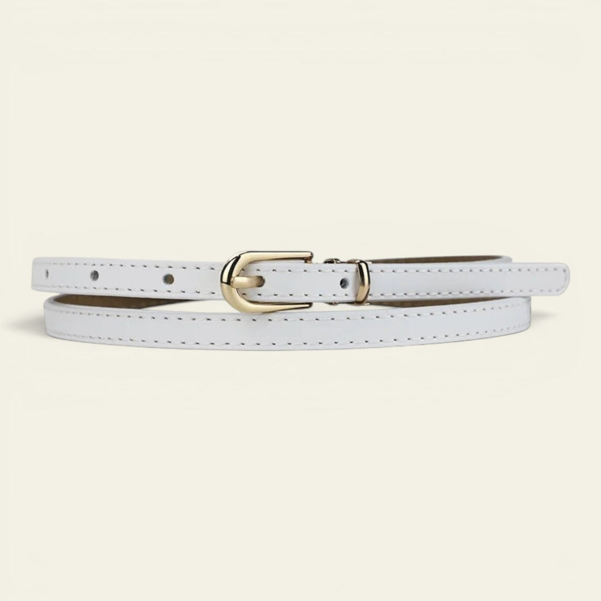 La Ceinture Pour Femme Bérénice - Ceinture ultra-fine en cuir à boucle dorée