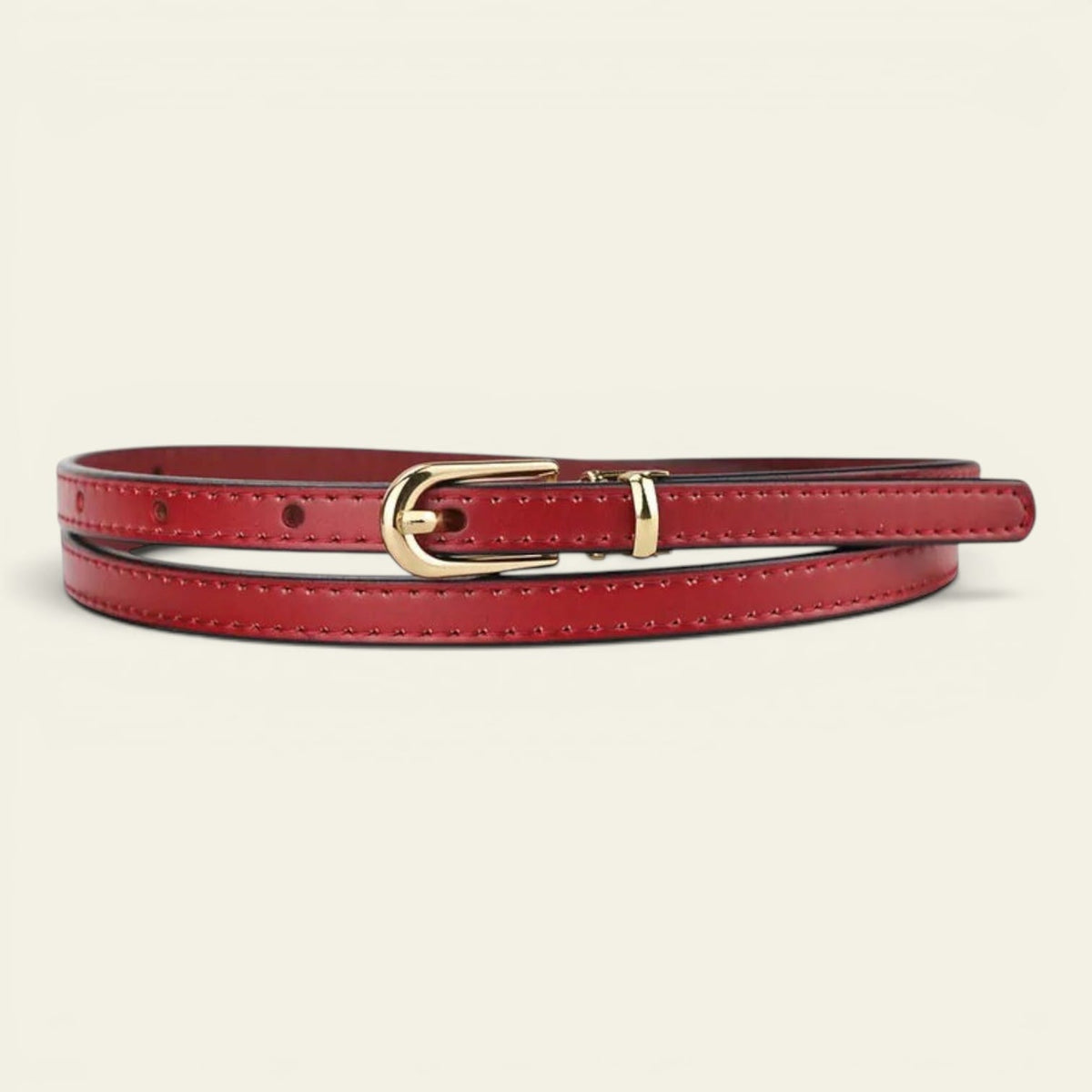 La Ceinture Pour Femme Bérénice - Ceinture ultra-fine en cuir à boucle dorée