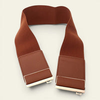 La Ceinture Pour Femme Blanche - Ceinture large élastique à boucle barre