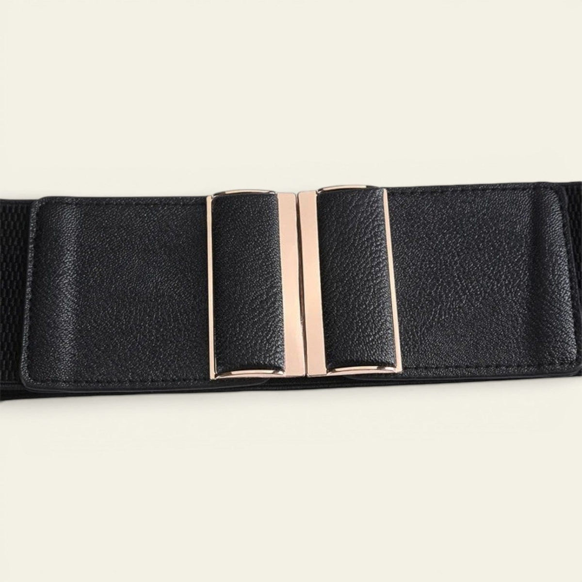 La Ceinture Pour Femme Blanche - Ceinture large élastique à boucle barre