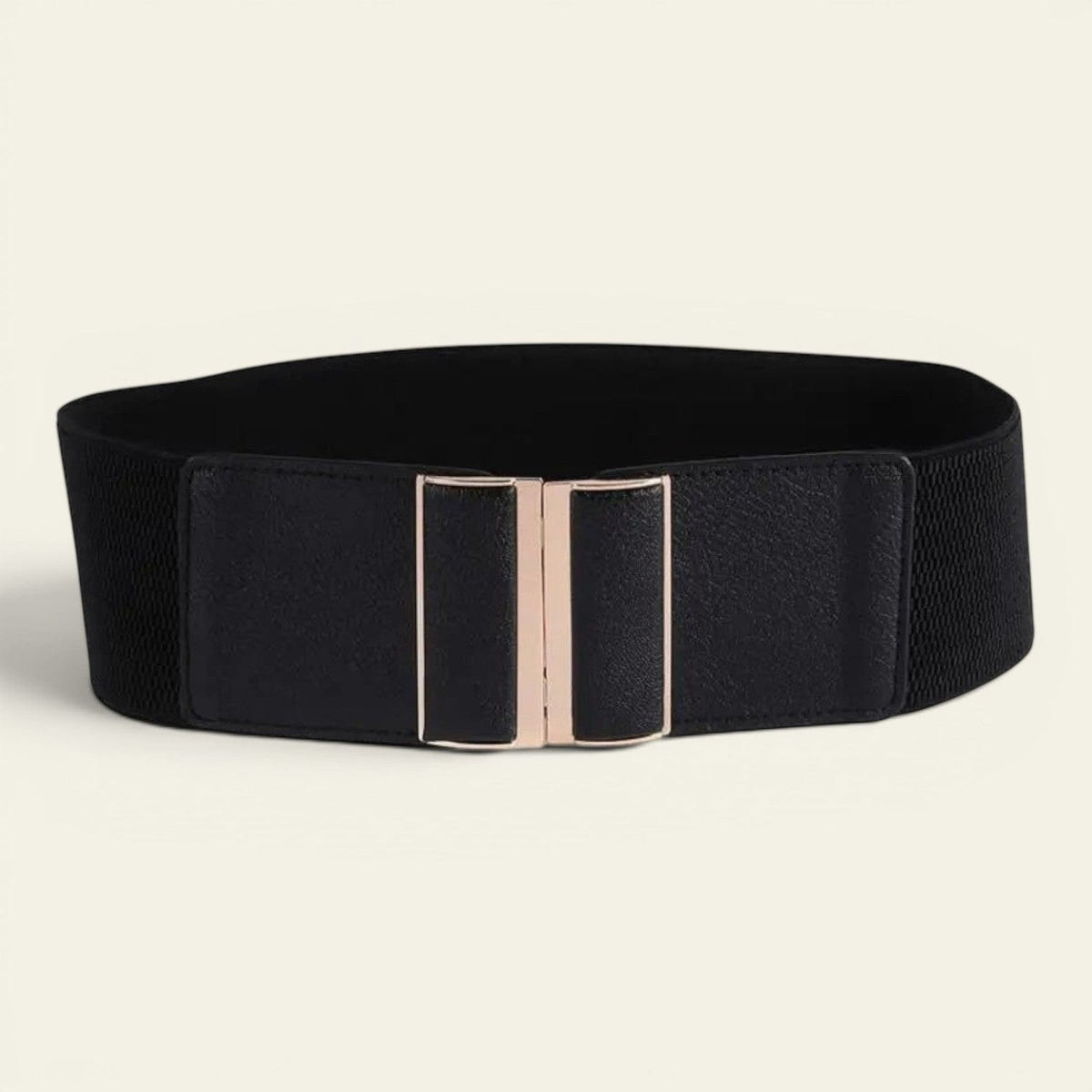 La Ceinture Pour Femme Blanche - Ceinture large élastique à boucle barre