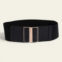 La Ceinture Pour Femme Blanche - Ceinture large élastique à boucle barre