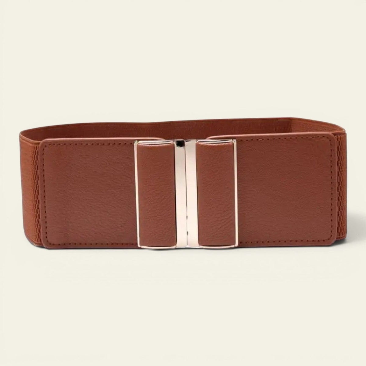 La Ceinture Pour Femme Blanche - Ceinture large élastique à boucle barre