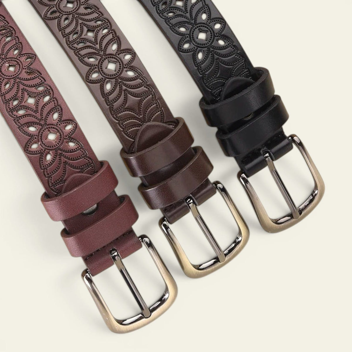 La Ceinture Pour Femme Capucine - Ceinture ajourée à motif floral