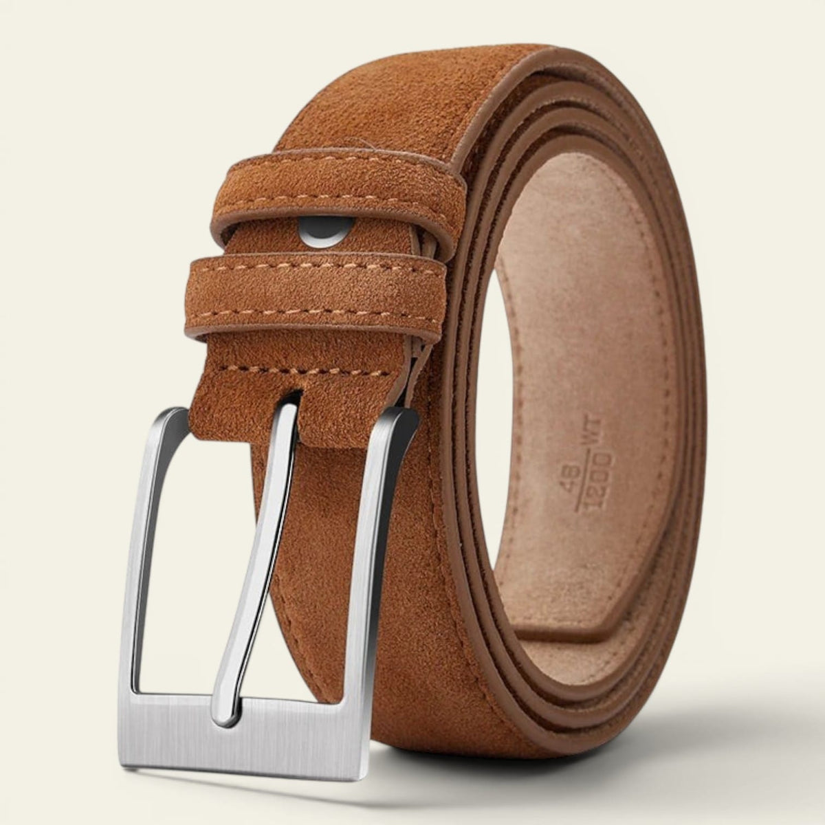 La Ceinture Pour Femme Charlotte - Ceinture en cuir et daim à boucle argentée