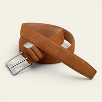 La Ceinture Pour Femme Charlotte - Ceinture en cuir et daim à boucle argentée