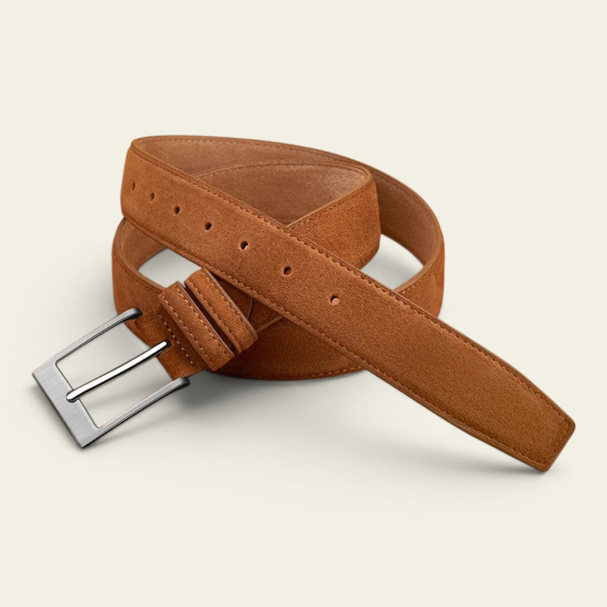 La Ceinture Pour Femme Charlotte - Ceinture en cuir et daim à boucle argentée
