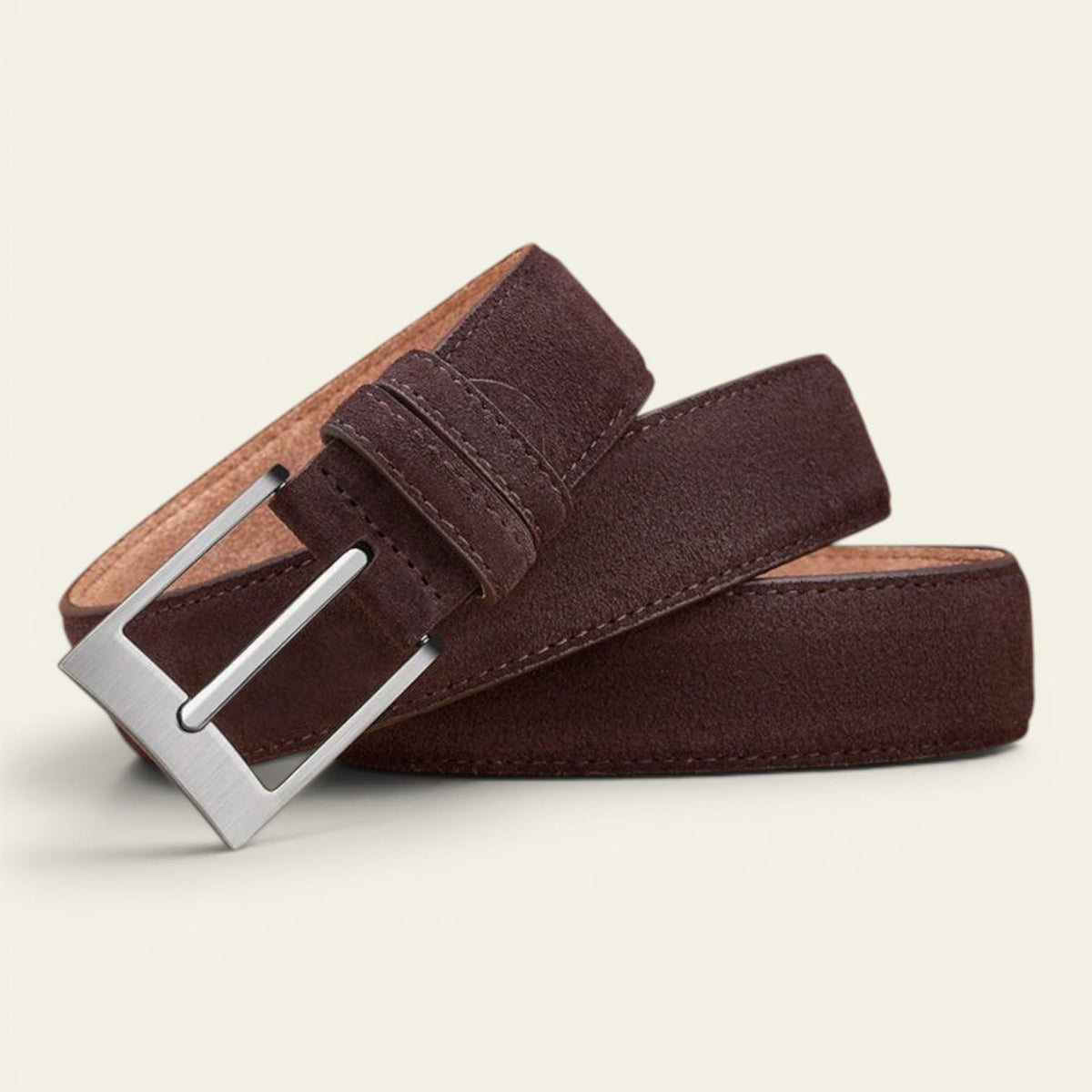 La Ceinture Pour Femme Charlotte - Ceinture en cuir et daim à boucle argentée