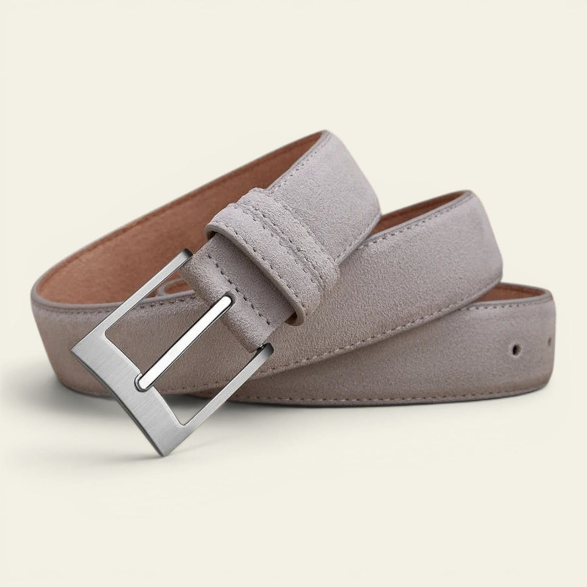 La Ceinture Pour Femme Charlotte - Ceinture en cuir et daim à boucle argentée