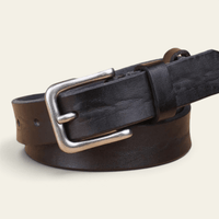 La Ceinture Pour Femme Clarisse - Ceinture fine en cuir patiné à boucle argentée