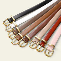 La Ceinture Pour Femme Clémence - Ceinture fine en cuir à boucle laiton