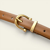 La Ceinture Pour Femme Clémence - Ceinture fine en cuir à boucle laiton