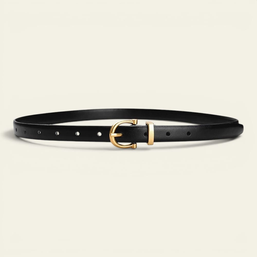 La Ceinture Pour Femme Clémence - Ceinture fine en cuir à boucle laiton