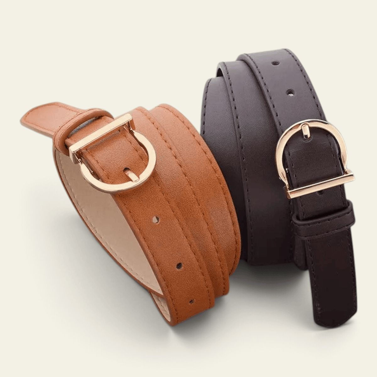La Ceinture Pour Femme Colette - Ceinture à boucle D dorée