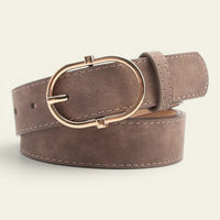 La Ceinture Pour Femme Constance - Ceinture effet daim à boucle ovale dorée
